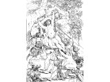 Raising the Cross (An outline by Dickenson based on a picture by Peter Paul Rubens)